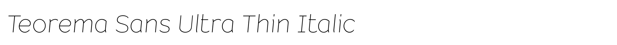 Teorema Sans Ultra Thin Italic image
